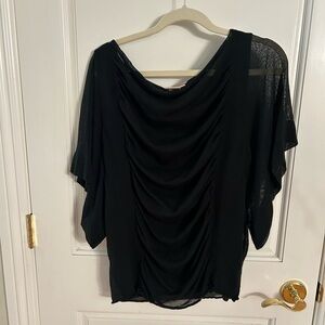 Dick & Jayne Los Angeles Black 2 Layer Mesh Blouse Size Large